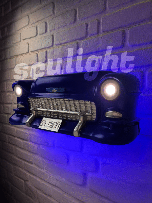 Bluetooth Hoparlörlü 1955 Chevy Duvar Aydınlatma - Görsel 3